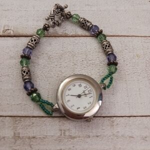 Legacy Glass Beaded Bracelet Watch